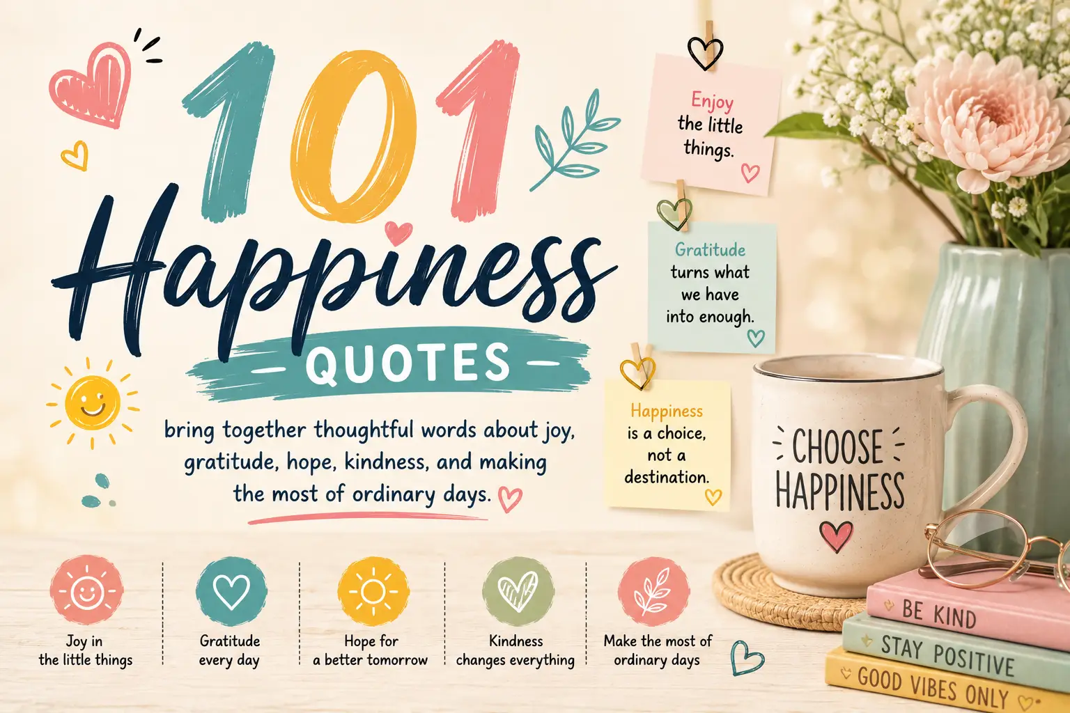 Happiness Quotes for a Brighter Day | 101 Quotes