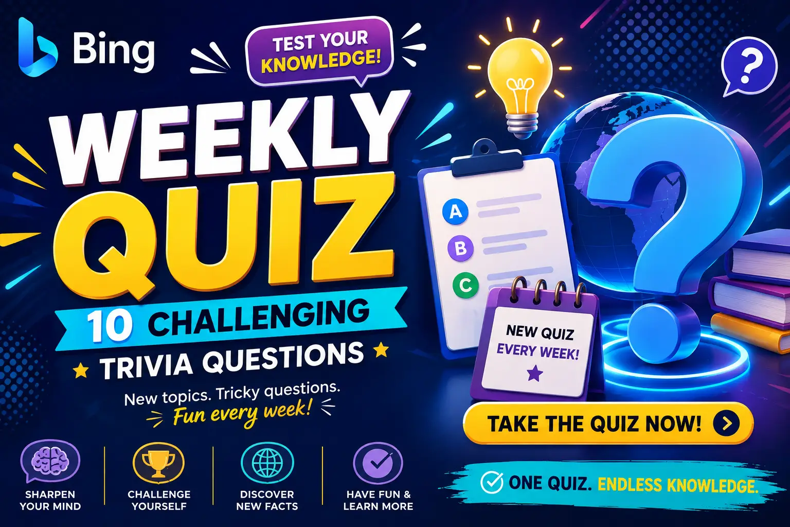 Bing Weekly Quiz: 10 Questions to Challenge Your Knowledge